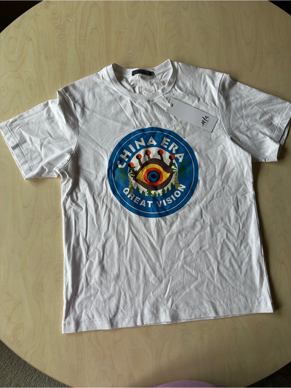 White Graphic Tee - China Era Great Vision